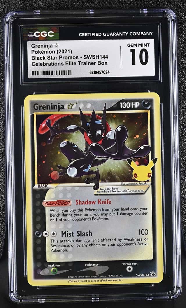 2021 Pokemon Sword & Shield Promo Celebrations ETB Greninja Gold Star #SWSH144 CGC 10 GEM MINT