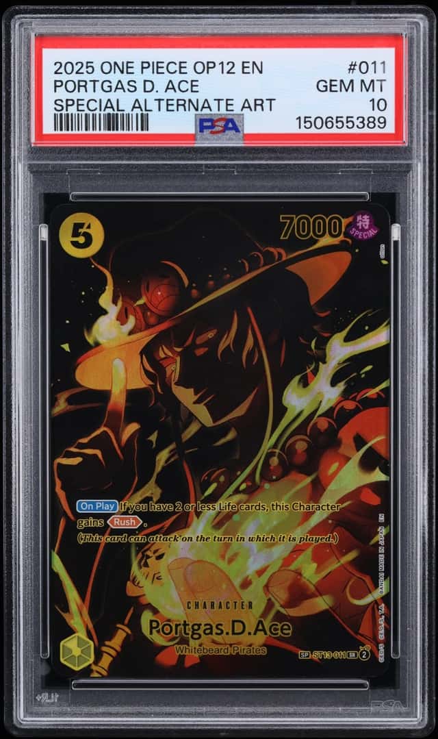 2025 One Piece Legacy Of The Master Special Alt Art Portgas D. Ace #ST13-011 PSA 10 GEM MINT