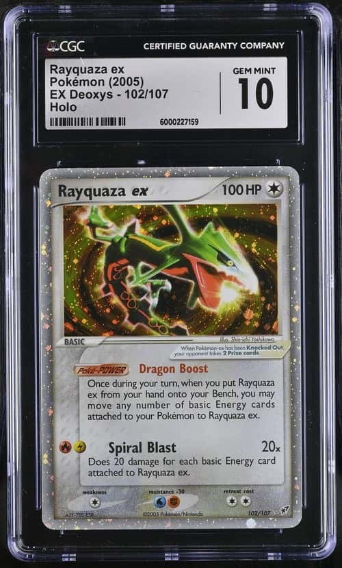 2005 Pokemon EX Deoxys Holo Rayquaza Ex #102 CGC 10 GEM MINT