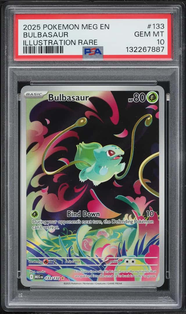 2025 Pokemon Mega Evolution IR Bulbasaur #133 PSA 10 GEM MINT