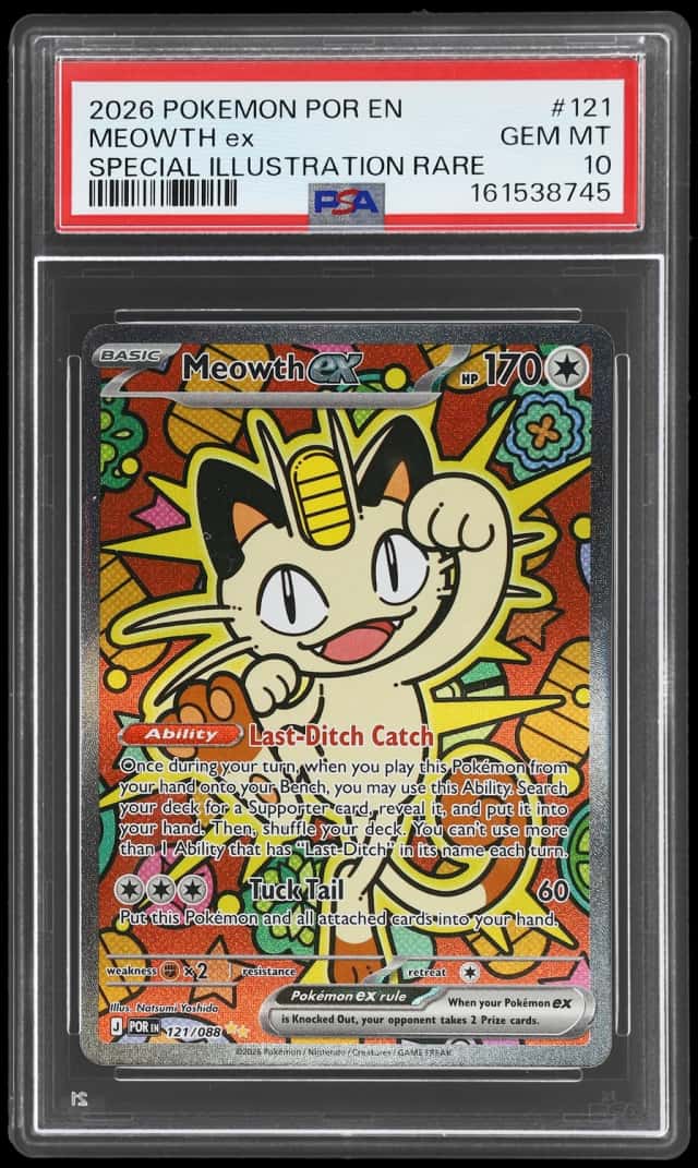 2026 Pokemon Perfect Order Special Illustration Rare Meowth Ex #121
