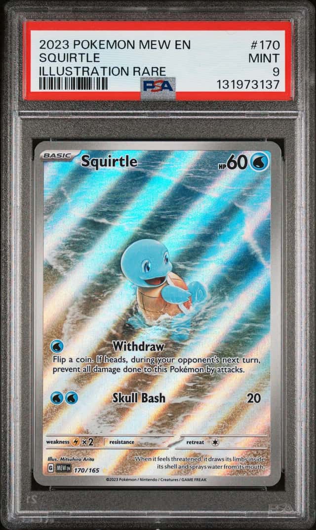 The Pokémon Company Squirtle 170/165 Sv: Scarlet & Violet 151 IR Holo PSA 9