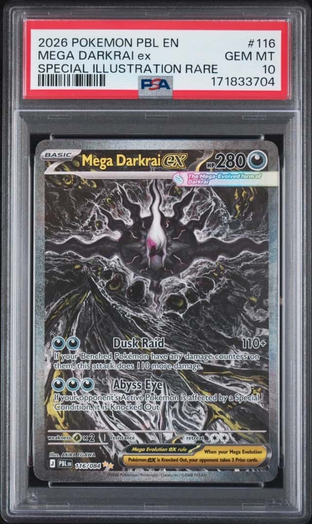 2026 POKEMON PBL EN-PITCH BLACK SPECIAL ILLUSTRATION RARE MEGA DARKRAI EX PSA 10