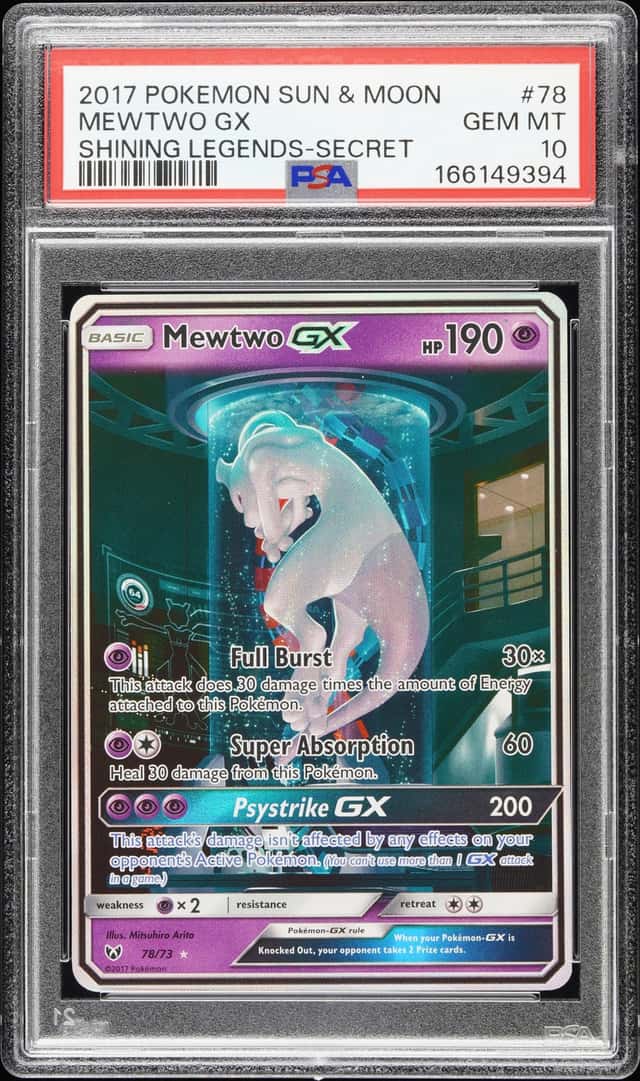 2017 Pokemon Shining Legends Mewtwo Secret #78/73 PSA 10 GEM MINT
