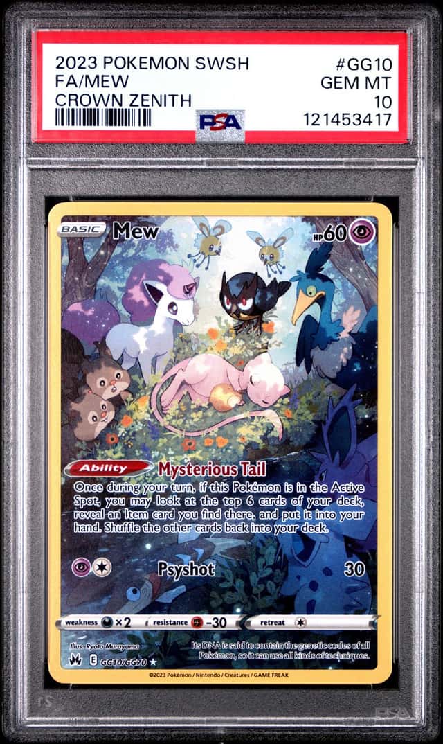 2023 Pokemon SWSH Crown Zenith Mew Galarian Gallery #GG10/GG70 PSA 10 GEM MINT