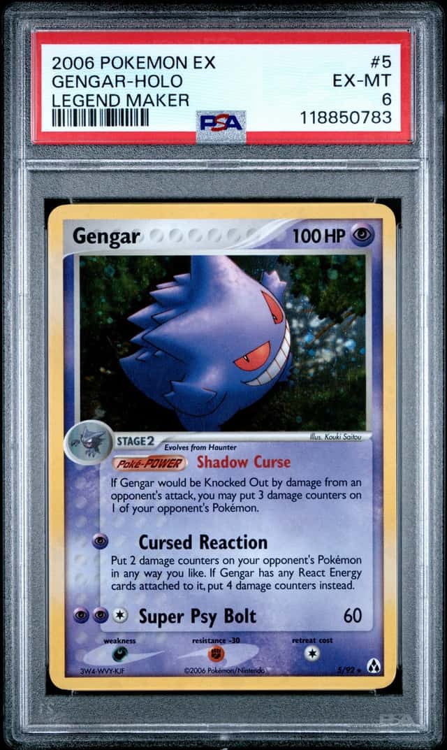 Pokemon Gengar Holo Legend Maker 5/92 PSA 6