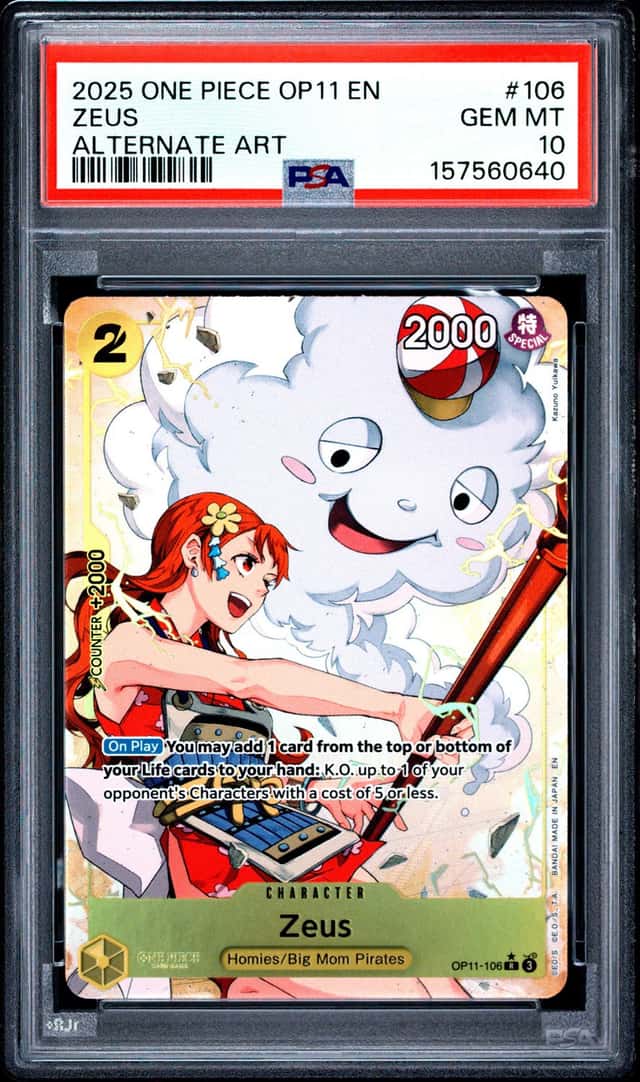 Zeus 106 Alternate Art One Piece Op11 One Piece PSA 10