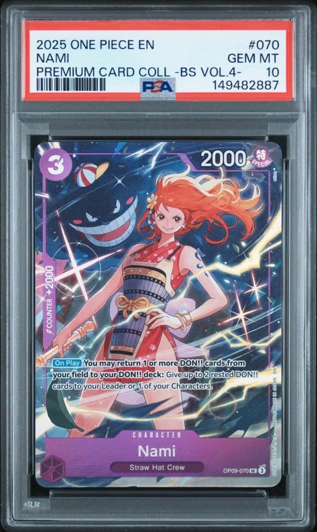 2025 One Piece Card Game Nami Premium Card Collection Vol 4 PSA 10 Gengar