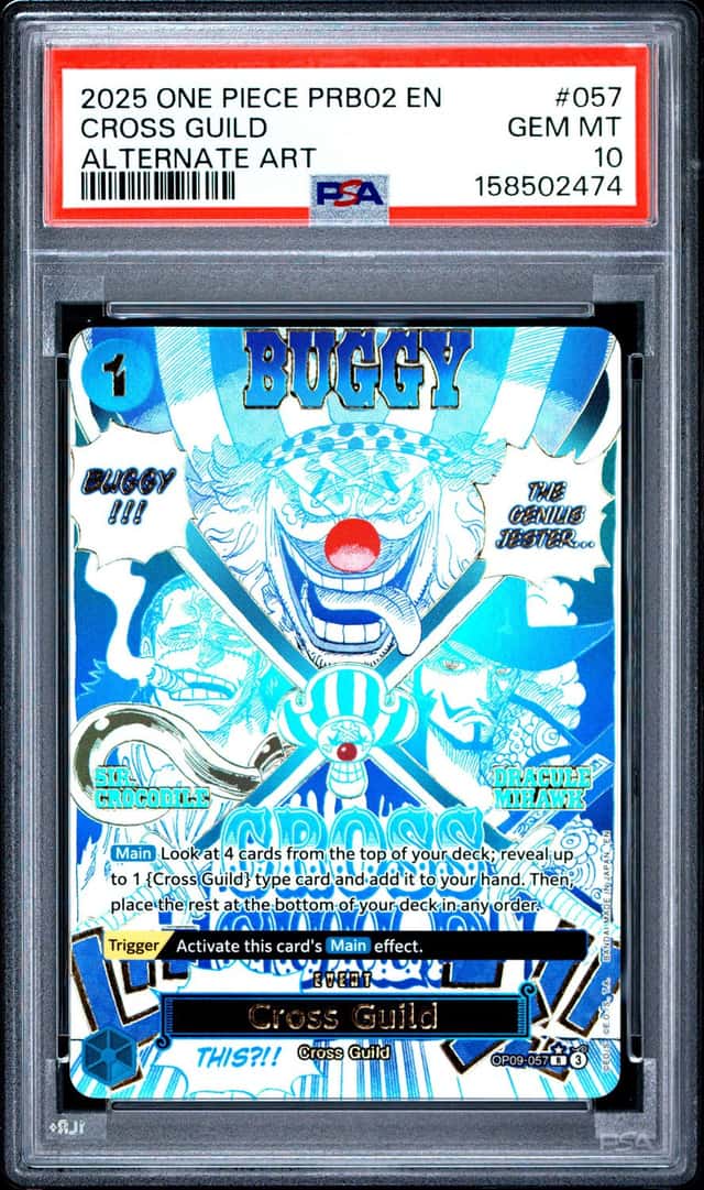One Piece CCG TCG PSA 10 Cross Guild PRB02 OP09-057 Alt Art Rare Event English