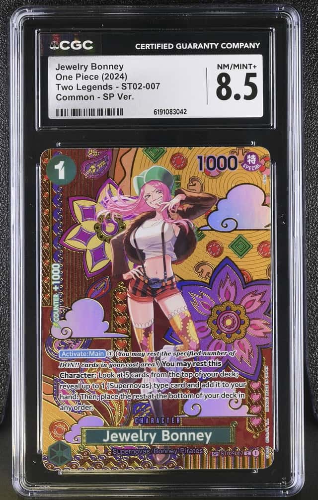 2024 One Piece Two Legends Special Alt Art Jewelry Bonney #ST02-007 CGC 8.5 NM-MT+