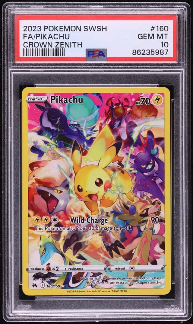 2023 Pokemon Sword & Shield Crown Zenith SEC Pikachu #160 PSA 10 GEM MINT