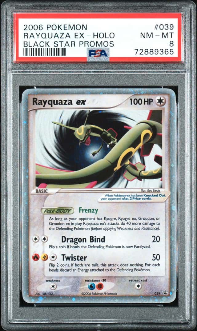 2006 POKEMON BLACK STAR PROMOS #039 RAYQUAZA EX-HOLO PSA 8 NM-MT