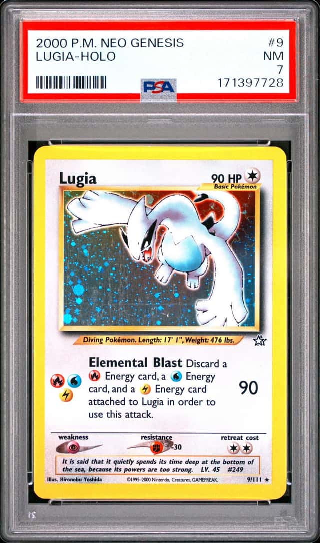 2000 Pokemon Neo Genesis Holo #9 Lugia PSA 7