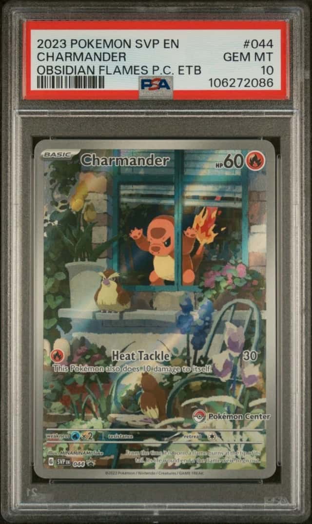 POKEMON CHARMANDER 2023 SVP EN-SV BSP #044 OBSIDIAN FLMS PC ETB PSA 10