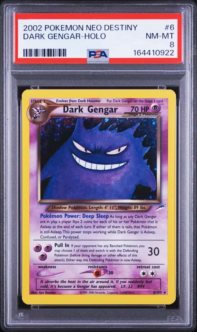2002 Pokemon Neo Destiny Holo #6 Dark Gengar PSA 8