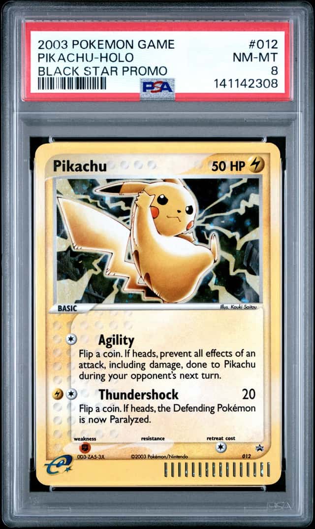 Pikachu Holo #012 Black Star Promo 2003 Pokemon PSA 8