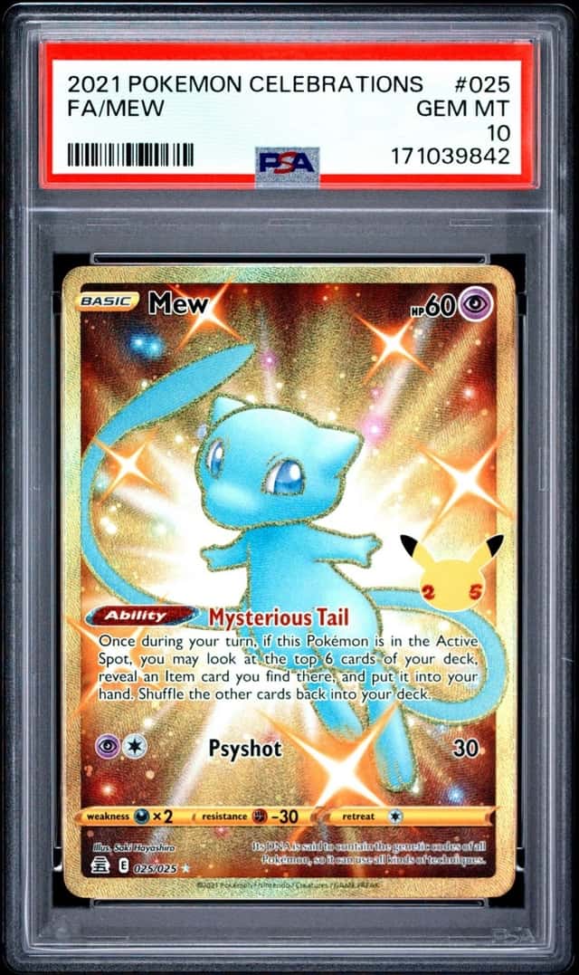 2021 POKEMON CELEBRATIONS #025 FULL ART/MEW PSA 10