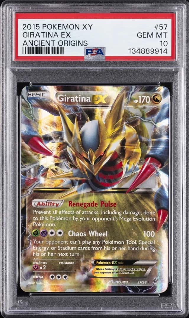 2015 POKEMON XY ANCIENT ORIGINS #57 GIRATINA EX PSA 10