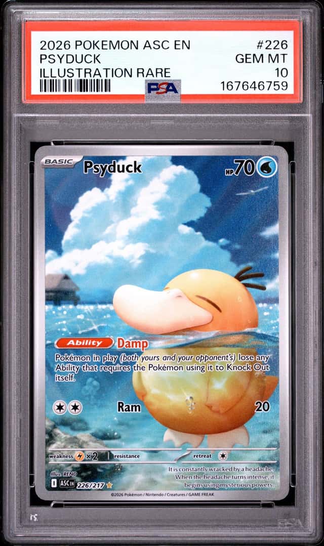 2026 POKEMON ASC EN-ASCENDED HEROES ILLUSTRATION RARE #226 PSYDUCK PSA 10