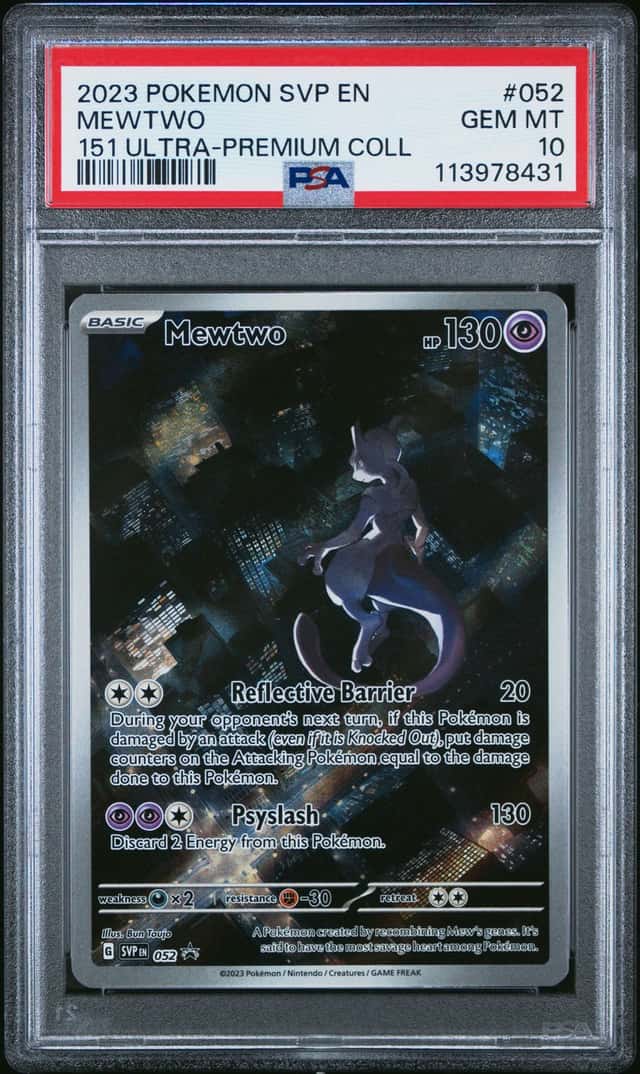 Pokemon SV Black Star Promos Mewtwo 2023 #052 PSA 10 GEM MINT