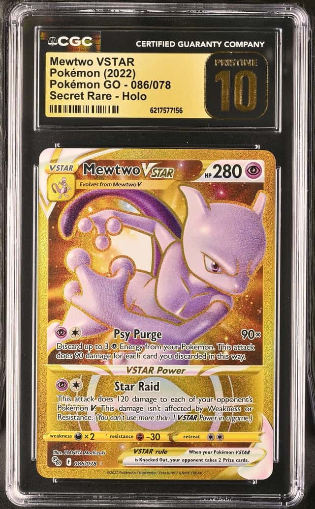 2022 Pokemon SWSH Pokemon GO Mewtwo VST #086/078 CGC 10 PRISTINE