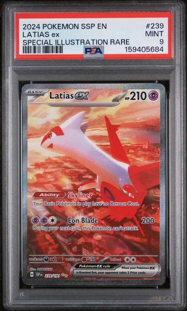 Pokemon 2024 Latias ex 239/191 Special Illustration Rare Surging Sparks PSA 9
