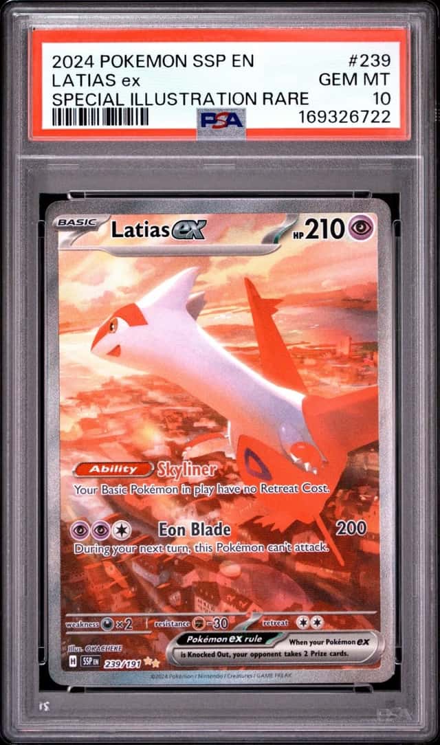2024 POKEMON SSP EN-SURGING SPARKS SPECIAL ILLUSTRATION RARE LATIAS EX PSA 10