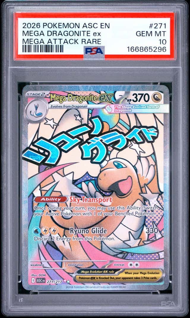 2026 Pokemon Ascended Heroes Mega Dragonite ex Attack Rare #271/217 PSA 10