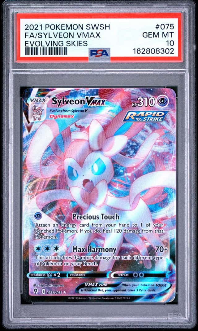 Sylveon VMAX #75/203 - 2021 Pokemon Evolving Skies EN PSA 10 Gem Mint