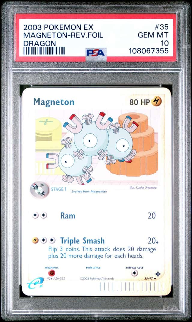 Pokemon Magneton Reverse Holo Dragon 35 PSA 10 Gem Mint