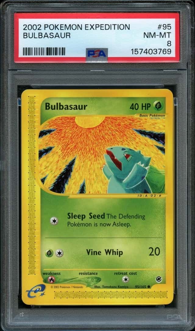 2002 POKEMON EXPEDITION 95 BULBASAUR PSA 8 NEAR MINT
