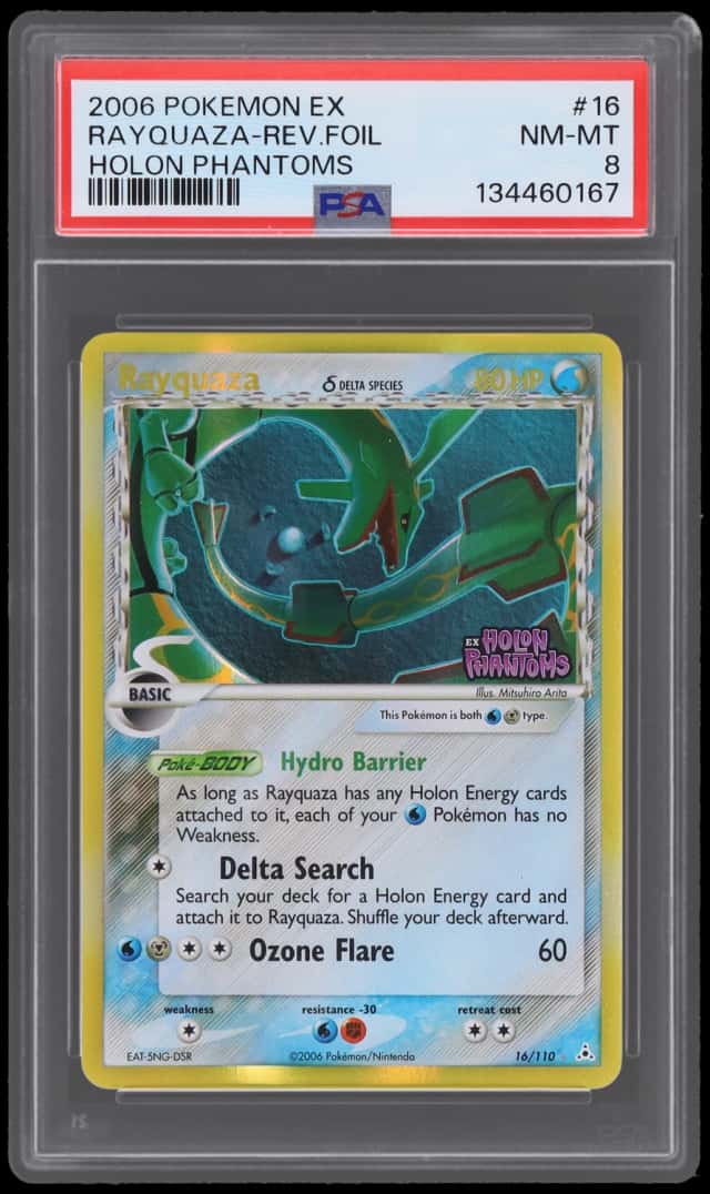 2006 Pokemon Ex Holon Phantoms Reverse Holo Rayquaza #16