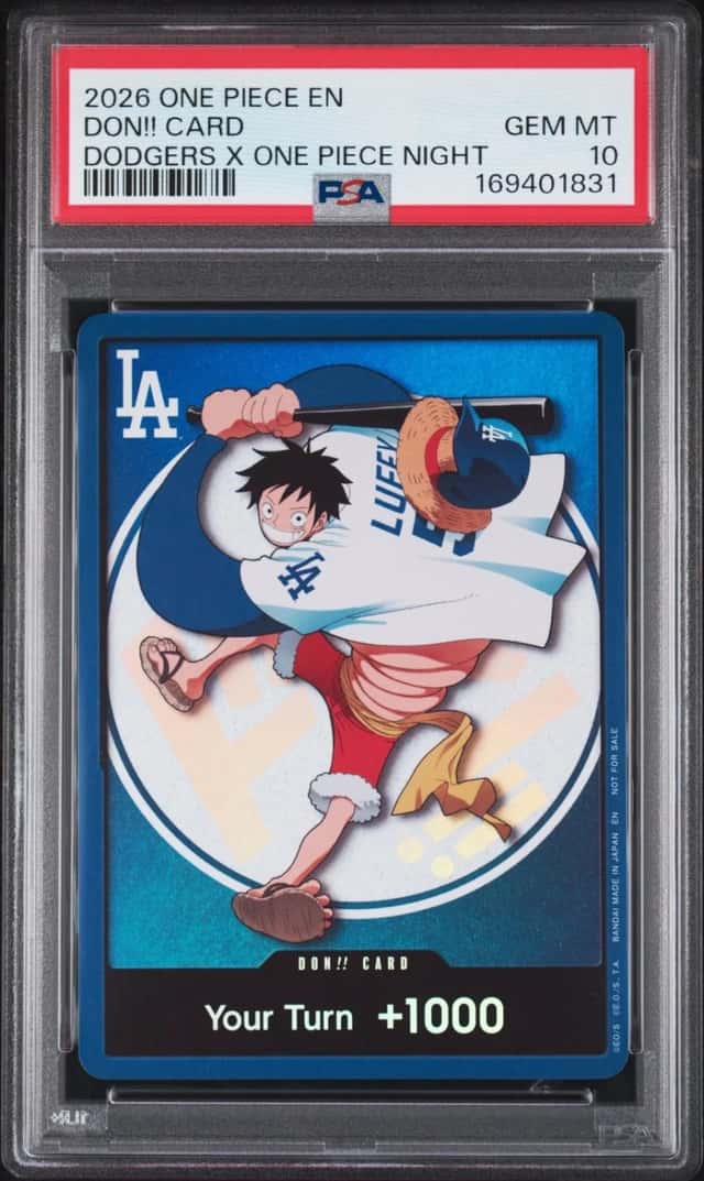 2026 ONE PIECE PROMOS DODGERS X ONE PIECE NIGHT DON!! CARD PSA 10