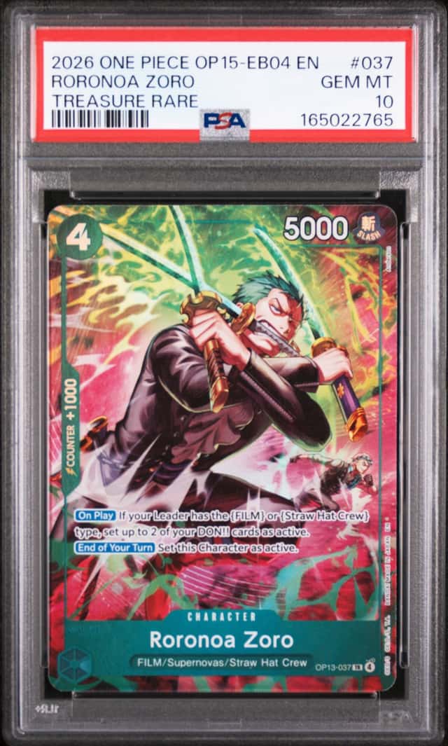 Roronoa Zoro (OP13-037) Adventure on Kami's Island Foil PSA 10
