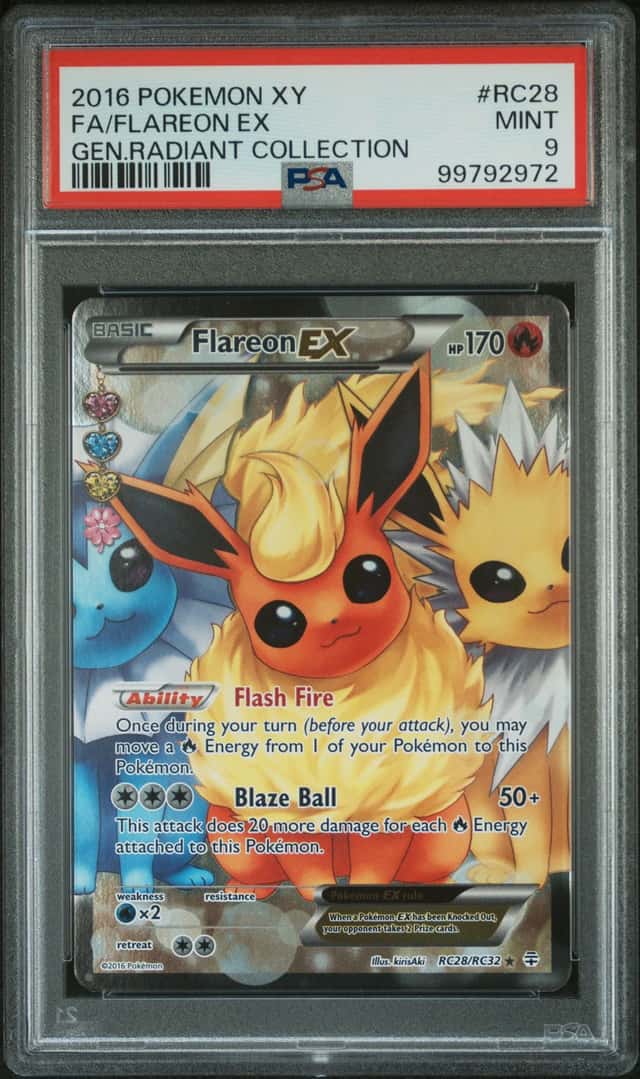 FLAREON PSA 9 2016 POKEMON XY GENERATIONS #RC28/RC32 FA RADIANT COLL 2972