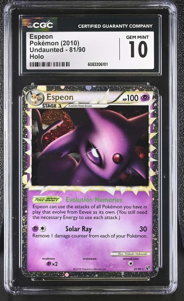 2010 Pokémon Espeon Holo Undaunted #81/90 CGC 10