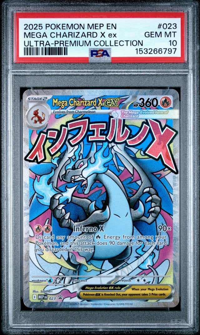 Mega Charizard X EX MEP 023 Mega Full Art Black Star Promo Pokemon PSA 10 GEM💎