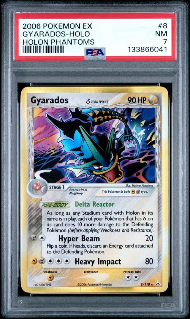 Pokemon TCG Gyarados Delta Species 2006 Holo 8/110 Holon Phantoms PSA 7