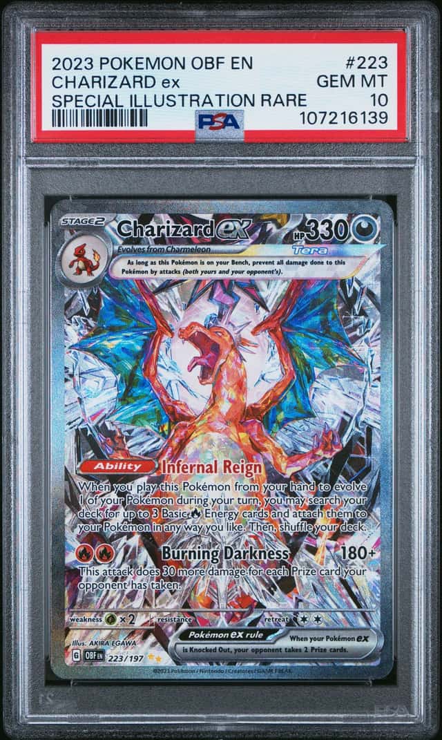 The Pokémon Company Charizard ex 223/197 Obsidian Flames SIR Holo Eng PSA 10