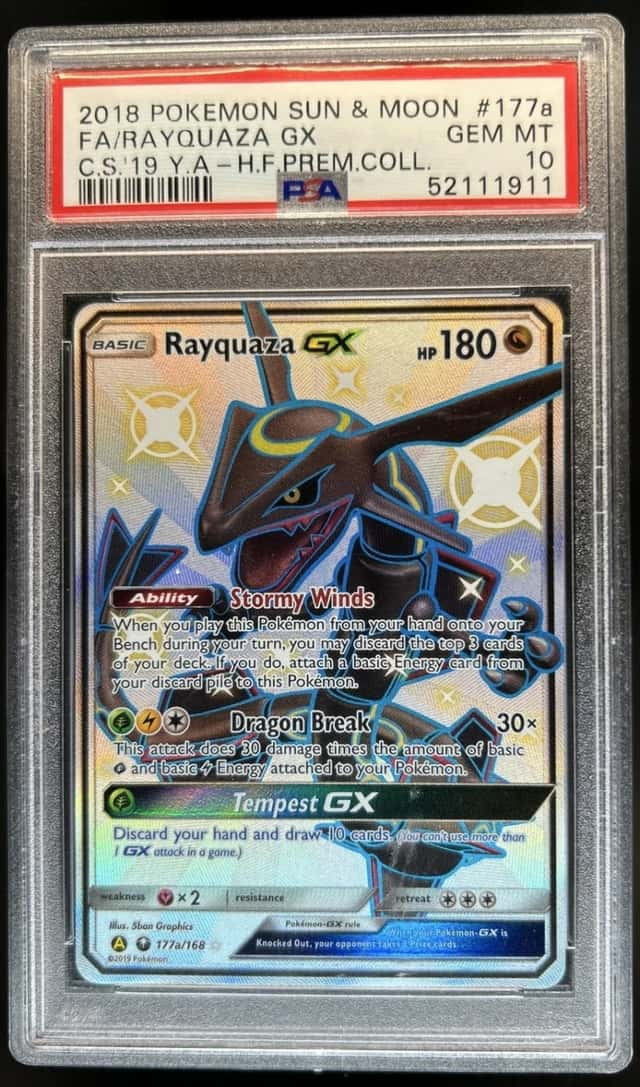2018 Pokemon Sun & Moon Celestial Storm Rayquaza Promos #177a /168 PSA 10