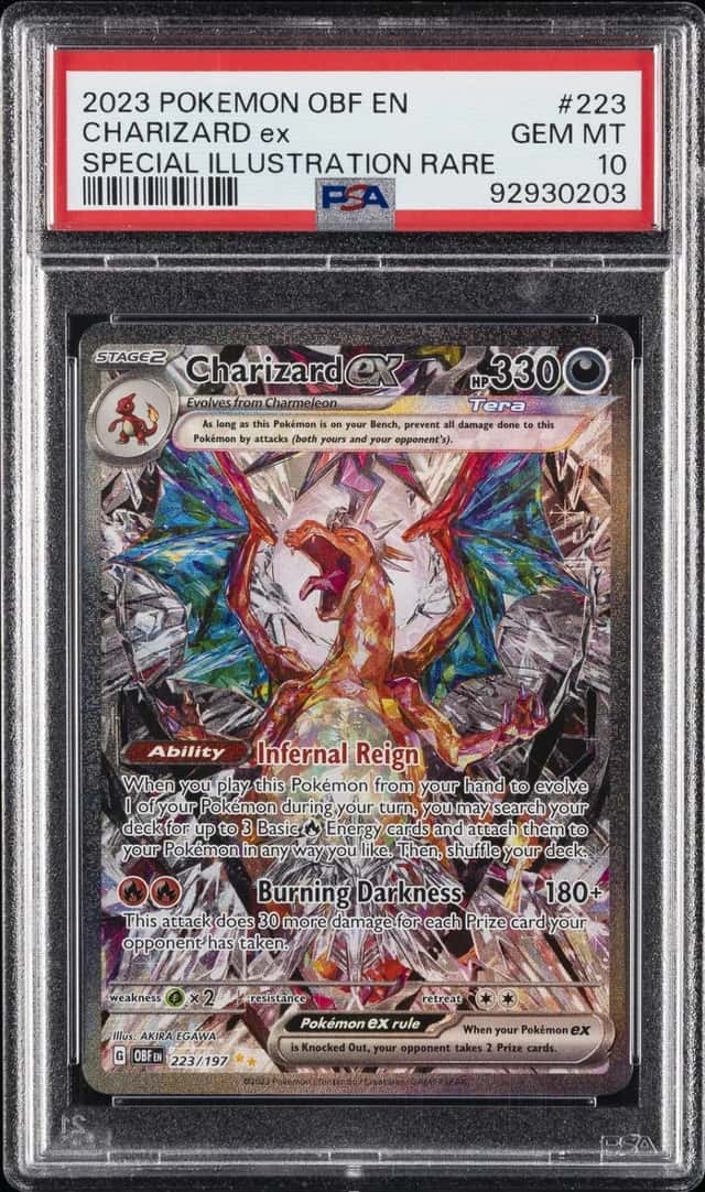 2023 POKEMON OBSIDIAN FLAMES SPECIAL ILLUSTRATION RARE CHARIZARD EX PSA 10