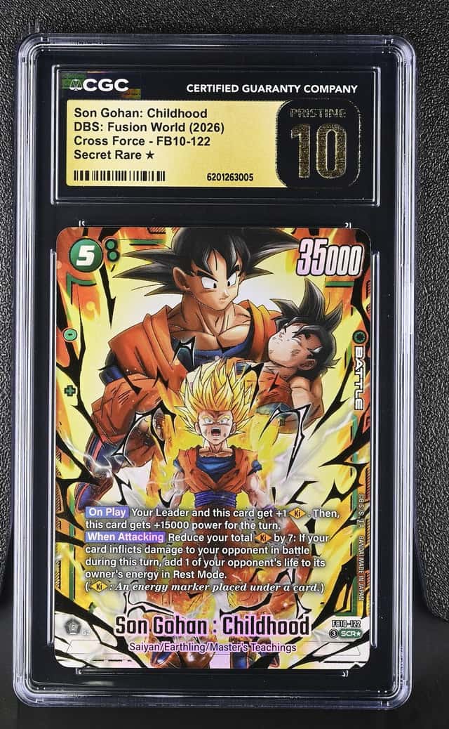 Dbs: Fusion World Son Gohan: Childhood Cross Force FB10-122 CGC 10 Pristine