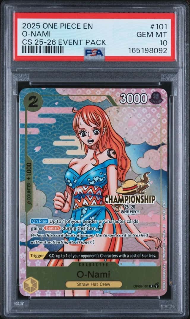One Piece O-Nami Championship 2025-26 Event Pk. 101 PSA 10 Gem Mint