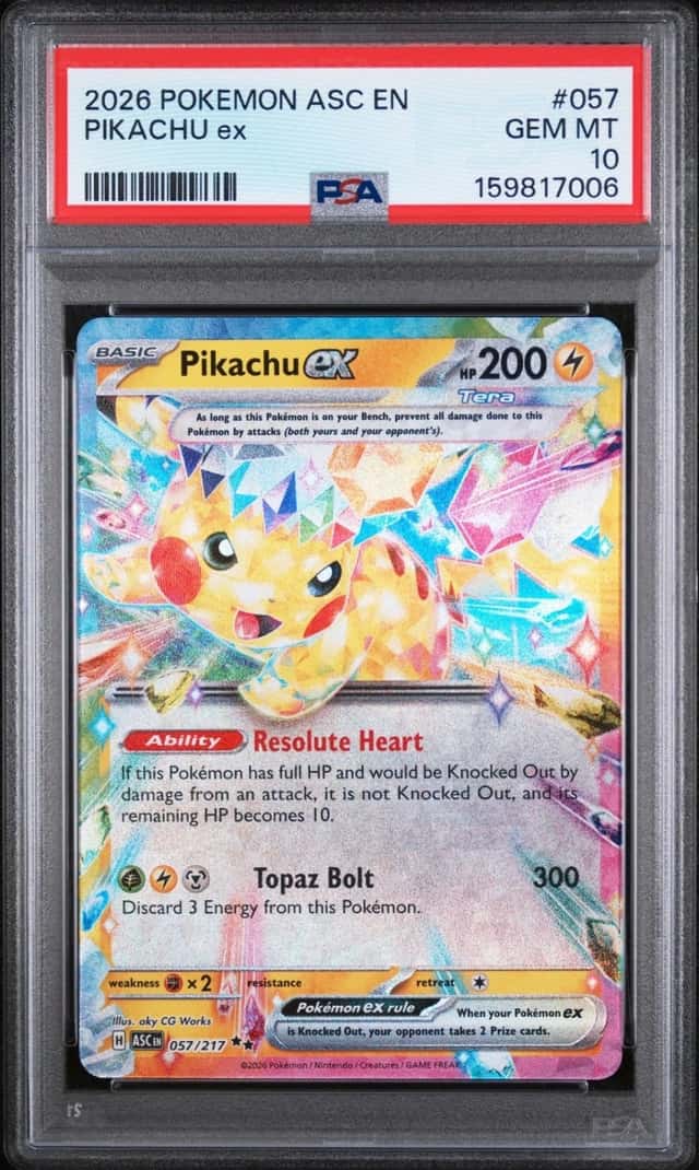 2026 POKEMON ASC EN-ASCENDED HEROES #057 PIKACHU EX PSA 10