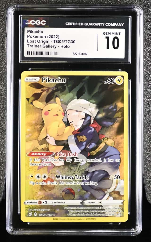 2022 Pokemon Sword & Shield Lost Origin Trainer Gallery CHR Pikachu #TG05 CGC 10 GEM MINT
