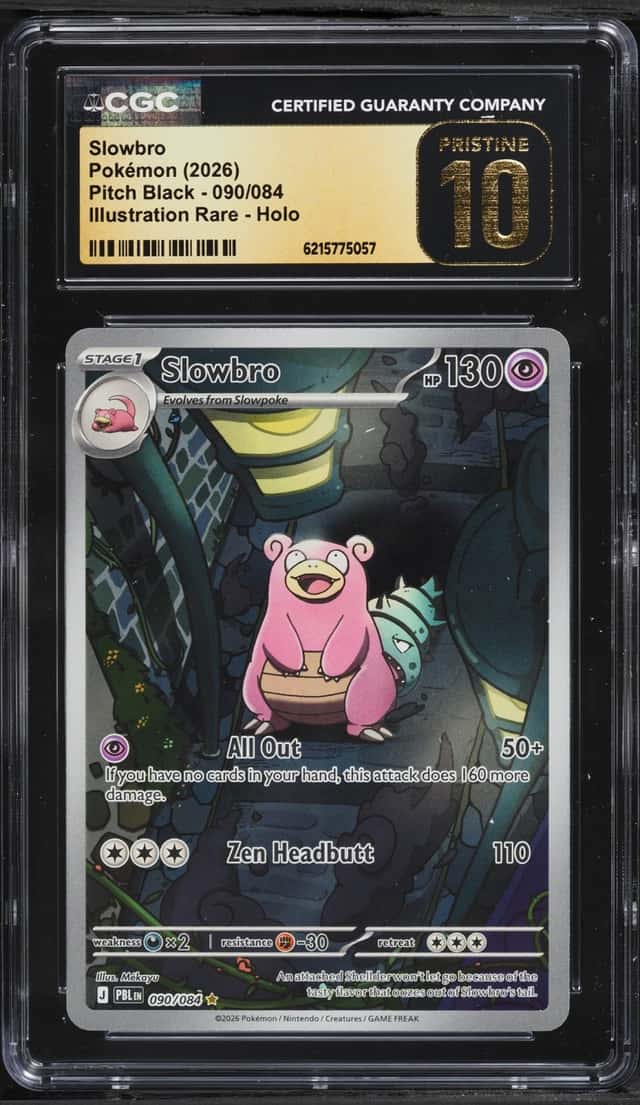 2026 Pokemon Mega Evolution Pitch Black IR Slowbro #90 CGC 10 PRISTINE