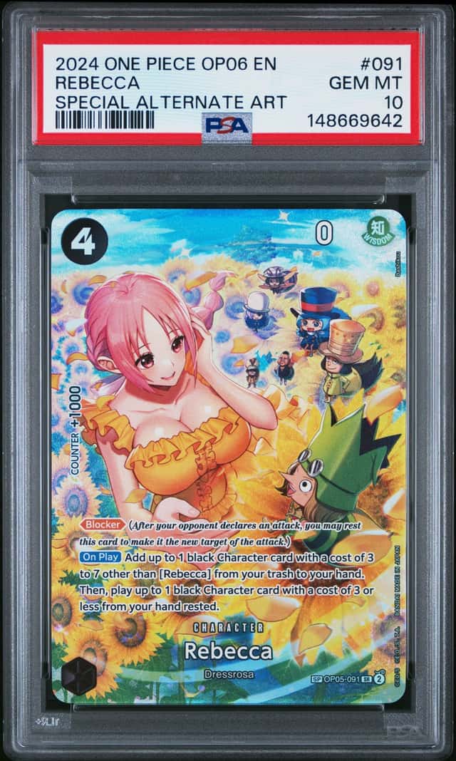 2024 One Piece English OP05-091 Rebecca SR SP Alt Art PSA 10!!!