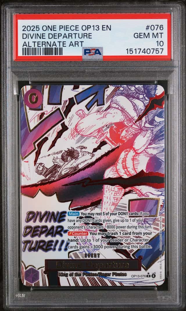 2025 One Piece Carrying On His Will Divine Departure Alt Art SP #OP13-076 PSA 10