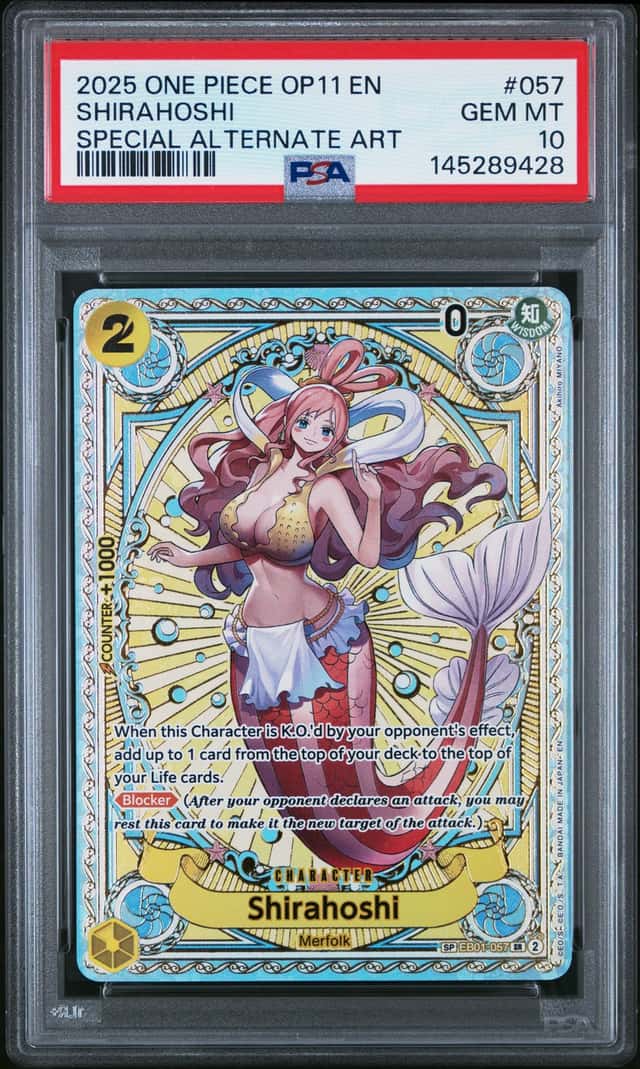 One Piece Shirahoshi One Piece Op11 057 Special Alternate Art PSA 10 Gem Mint