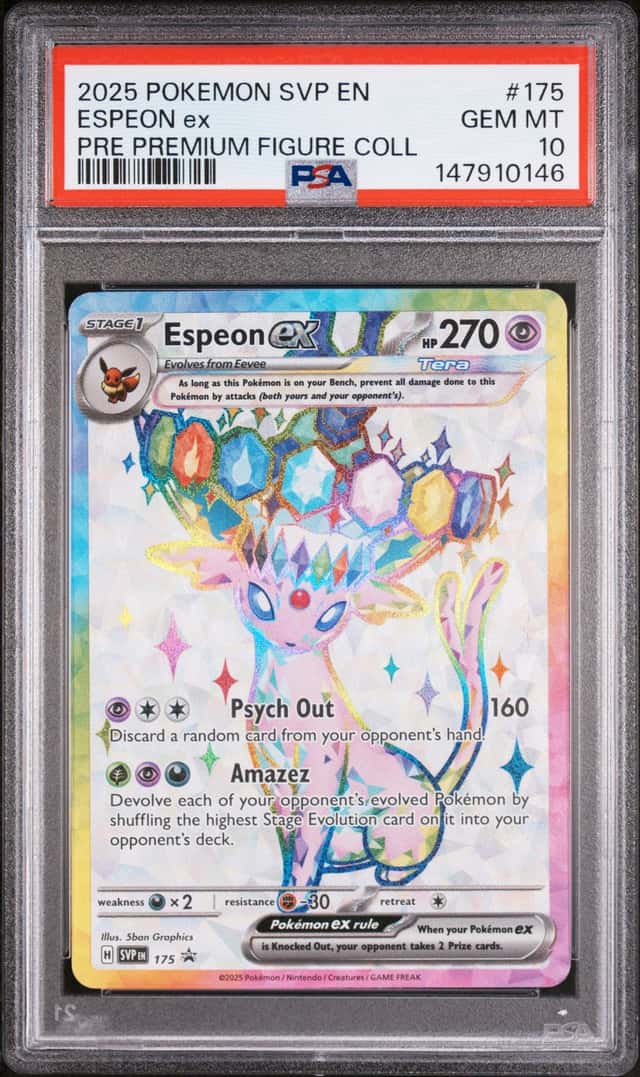 2025 Pokemon Scarlet and Violet Prismatic Evolutions Premium Figure Collection Espeon Ex #175